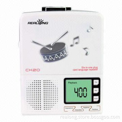 LCD cassette recorder with USB TF card slot